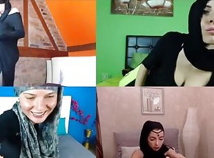 Quartet of girls in hijab