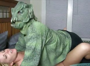 Naked Wife And A Costumed Monster