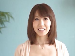 Quickie fucking on the sofa ends with cum in mouth for Chibana Meisa