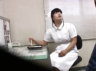 Japanese nurse moans while being fucked by a total stranger