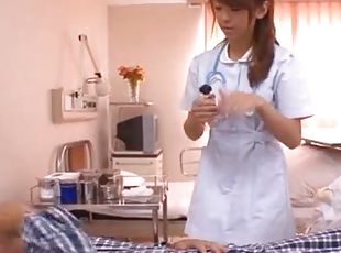 Sexy Japanese nurse Sayaka Fukuyama loves blowing her patients