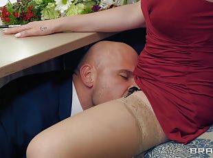 Hot bridesmaid has sneaky sex with the groom on the wedding day