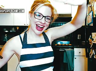 Want Me To Cook For You? - sexy teen in eyeglasses teasing on webcam