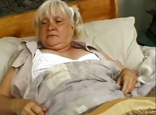 Granny Mildred enjoying monster cock hardcore missionary