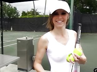 Tennis player Ella Woods gets her pussy plowed after her match