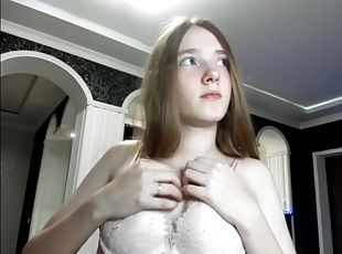 masturbation, amatör, tonåring, webbkamera, små-bröst