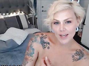 maman, webcam, solo, tatouage
