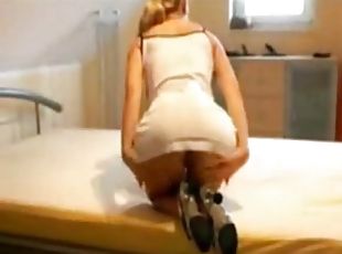 Busty blond angel fucked in cheap motel room