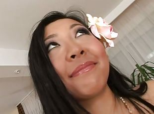 Courtney the cute anal Asian girl gets fucked and facialed