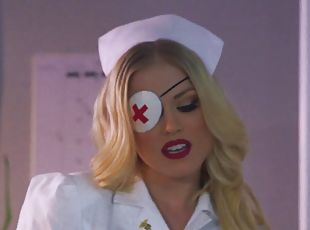 enfermeira, hardcore, estrela-porno, casal, uniforme