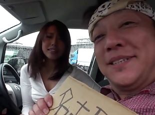 This Asian MILF shows you are never to old to fuck in a car