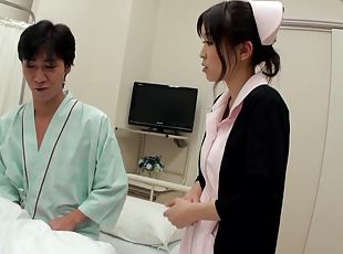 Mina Kano is a hot nurse in need of a patient's fat dick