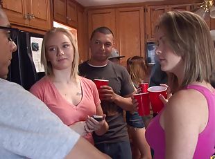 College Orgy With the Horny Teens Mae And Sierra