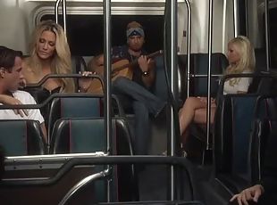 Blonde MILFs Angelina Ashe and Jessica Drake Give Blowjobs In Public