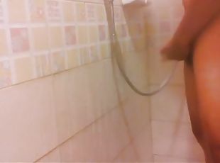 ázsiai, fürdőkádban, nyilvános, amatőr, zuhanyozás, szólóban