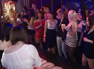 Amateur cowgirl hotties in a club huge dick ride and naughty blowjob party action