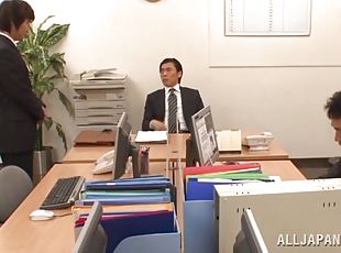 asiatisk, kontor, kone, amatør, blowjob, stor-pikk, hardcore, japansk, par, virkelig