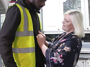 Big natural tits of nasty mature lady which got fucked really hard by big black cock
