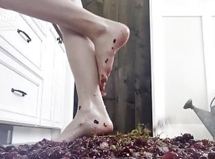 For my foot fetish lovers, just crushing grapes with my feet