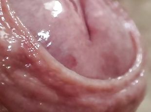 Foreskin close up and masturbation