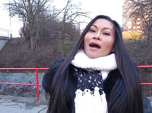 Suzie Q. is picked up and fucked on the streets of Prague