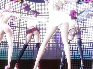 MMD Badkiz - Come Closer Sexy Kpop Dance Ahri Akali Seraphine Kaisa Evelynn League Of Legends KDA 