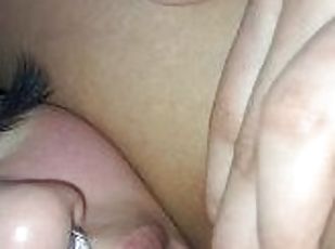 My dick in young latina pussy while native sits on her face so she can lick her pussy real good