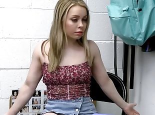 Naughty guard fucked by petite blonde teen and big ass girl felt reality