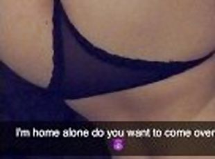 My neighbor texts me on Snapchat and fucked my pussy