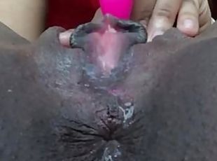 clitoris, extrem, orgasm, pasarica, negresa, negru, sperma, frumusica, uda