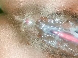 ASMR Creamy Slut Fingers Pussy While Massively Creaming- Closeup POV