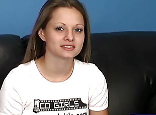 Teen is introduced to her first vibrator