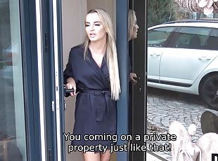 Pretty blonde solves her financial problems with help of sex