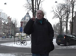 Retired guy visits Amsterdam and bangs a hot whore