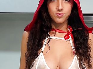 Busty red is looking for her big bad wolf to have some fun! - Santica Mahito