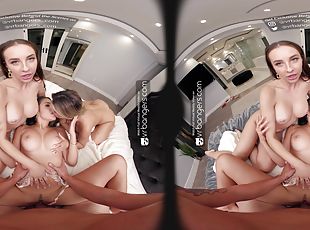VR Bangers Three Hot Babes Fuck and Suck in VR Porn