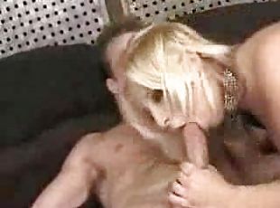 Blonde in sexy latex fucked in her hole