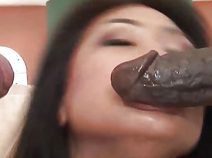asiatique, gros-nichons, chatte-pussy, anal, fellation, interracial, trio, double, horny, vagin
