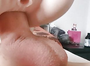 Reverse cowgirl tiny pussy and buttsex
