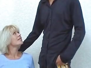 Amazing Blonde Russian Milf Porn Real Fucks Young Dude