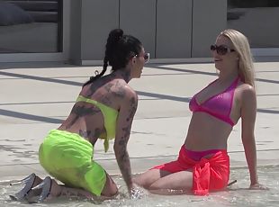 FFM threesome with wife Kelly Stafford and her friend Megan Inky