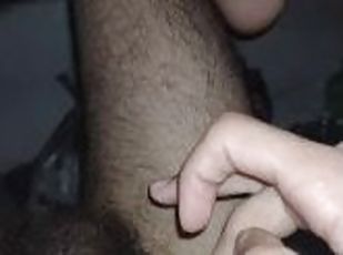 Pulling my cream cock and nastying my fingers
