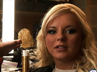 Two divine girls Isis Taylor and Bree Olson in a backstage scene
