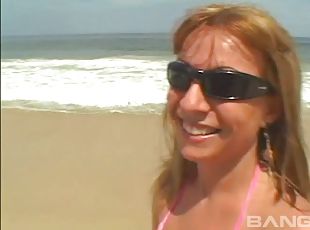 Picking up a blonde bitch at the beach and ravaging her
