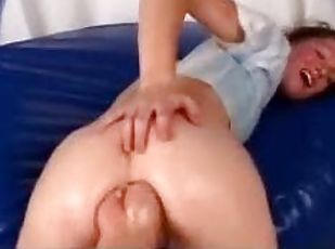 She fists her asshole and then gives head