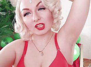 Femdom Video: Mistress in red lingerie teases sweaty armpits Arya Grander