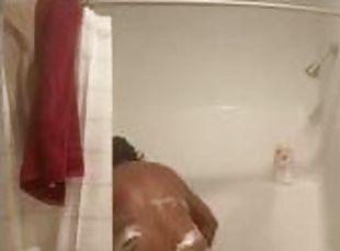 الاستحمام, كبيرة-الثدي, كس-pussy, هواة, أبنوس, كبيرة-في-العمر, دش, سولو