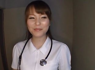 asiatisk, sykepleier, amatør, blowjob, cumshot, japansk, handjob, pov, naturlig, virkelig