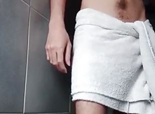 Latin Boy Horny Before Shower