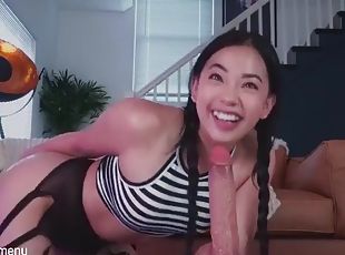 asiático, mulher-madura, webcam, rabo, coreano